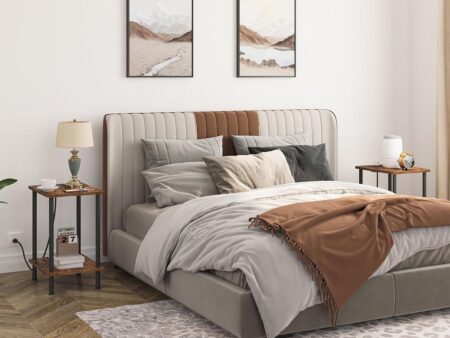 Side Table with Charging Station